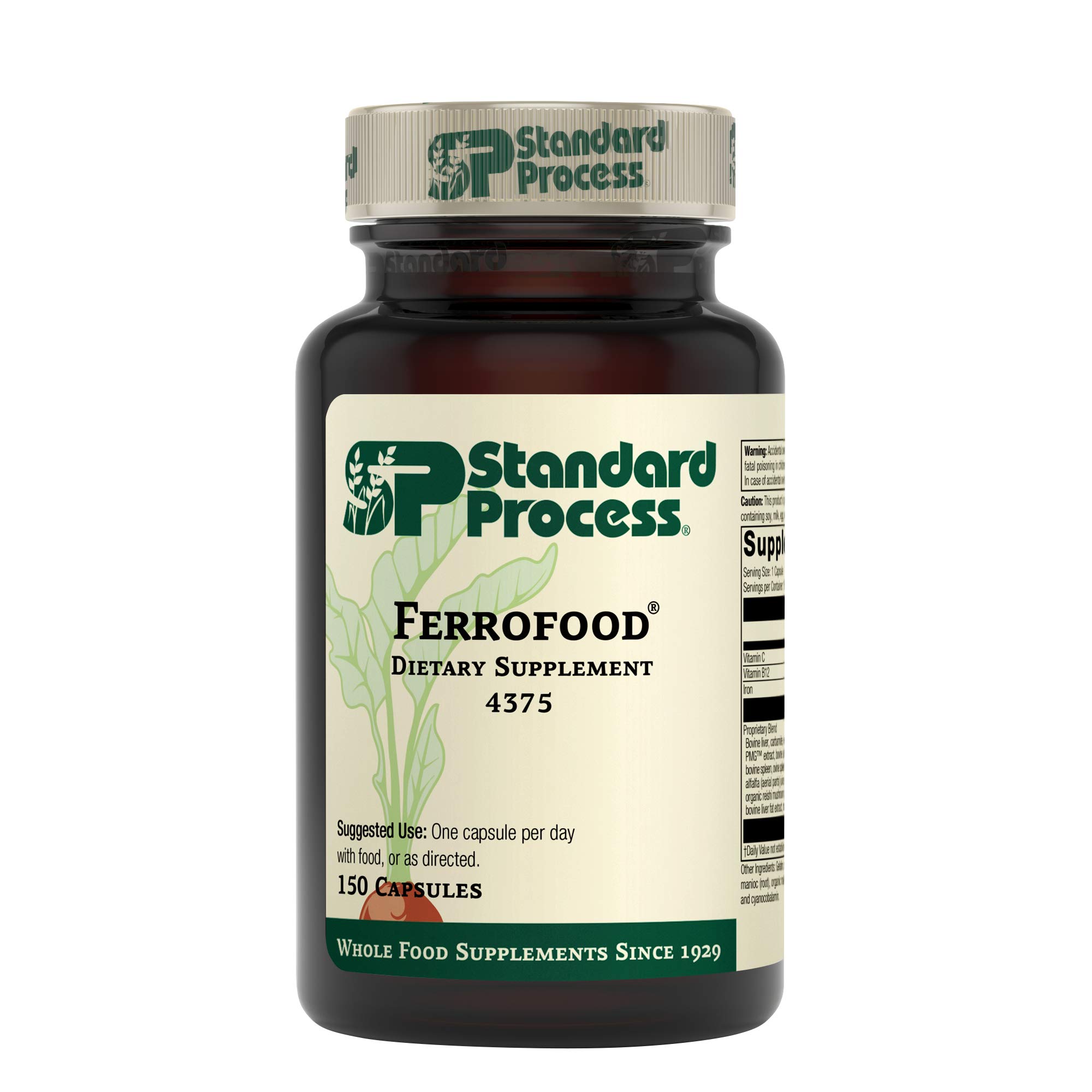 Sponsored Ad - Standard Process Ferrofood - Whole Food Antioxidant, Healthy Blood and Hemoglobin with Cyanocobalamin, Acer...