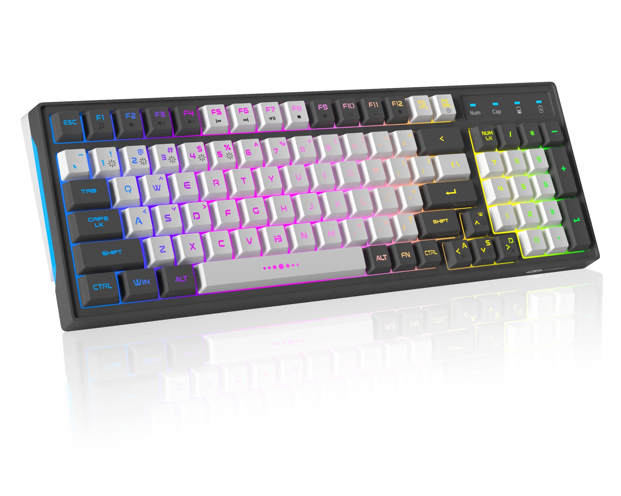 Buy 96 Keys Wireless Keyboard,V520 RGB Backlit USB Wireless Gaming
