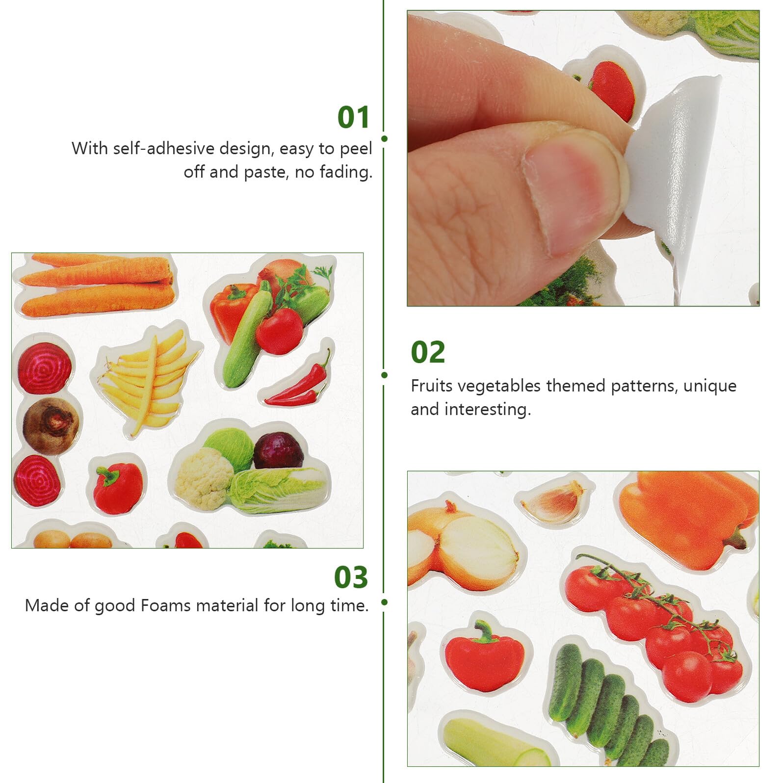 Housoutil 200 Hojas Pegatinas de Espuma para Coloridas Adhesivos Infantiles Divertidos para Manualidades y Decoración Fáciles de y Reutilizables