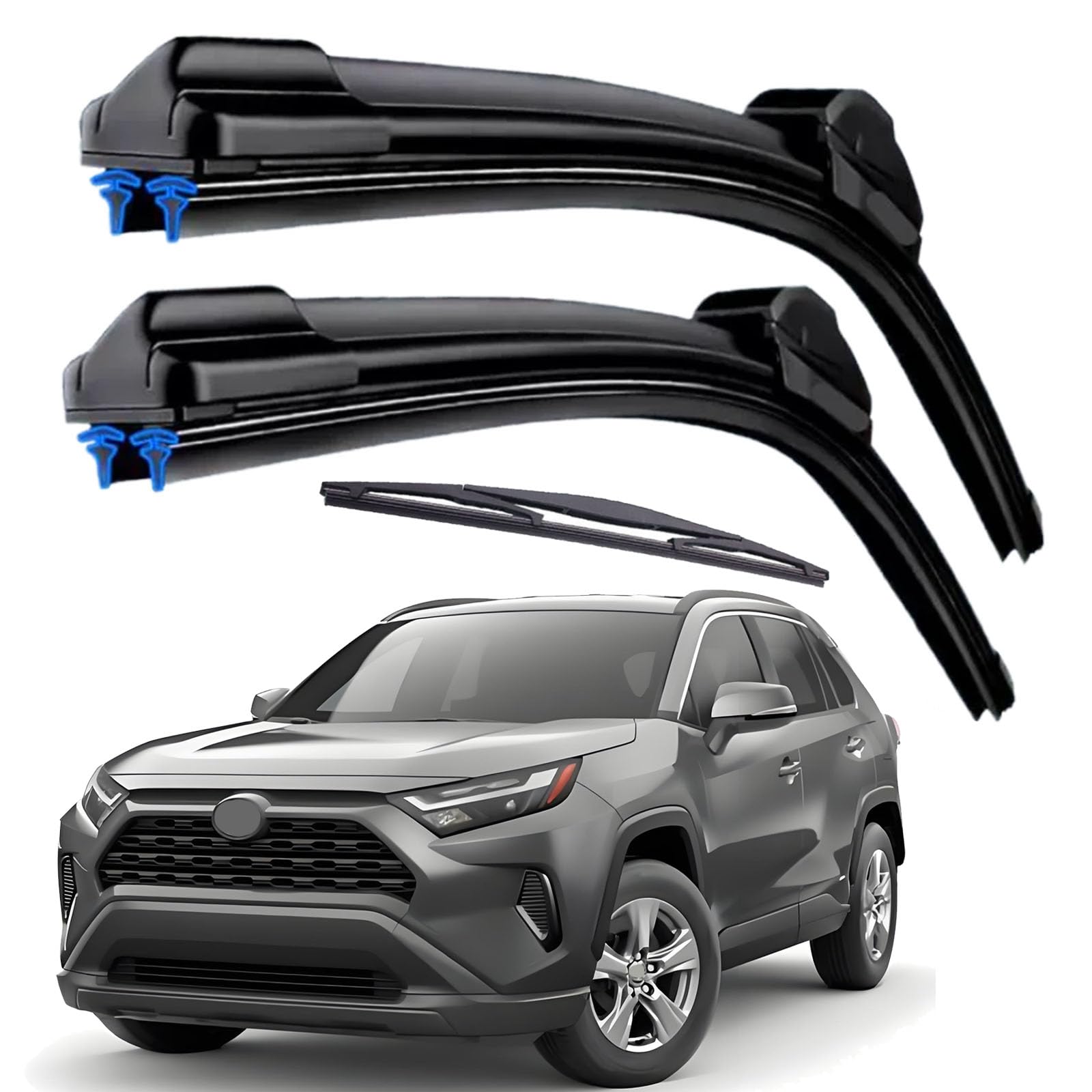 Photo 1 of **MISSING 26" WIPER BLADE** HIDOFILT Dual Rubber Blade Windshield Wipers for Toyota RAV4 2019 2020 2021 2022 2023 2024,Mazda 5 2015 2014 2013 2012 2011 2010-2006 Replacement 26"+16"+12" Rear Wiper Blades (Pack of 3)