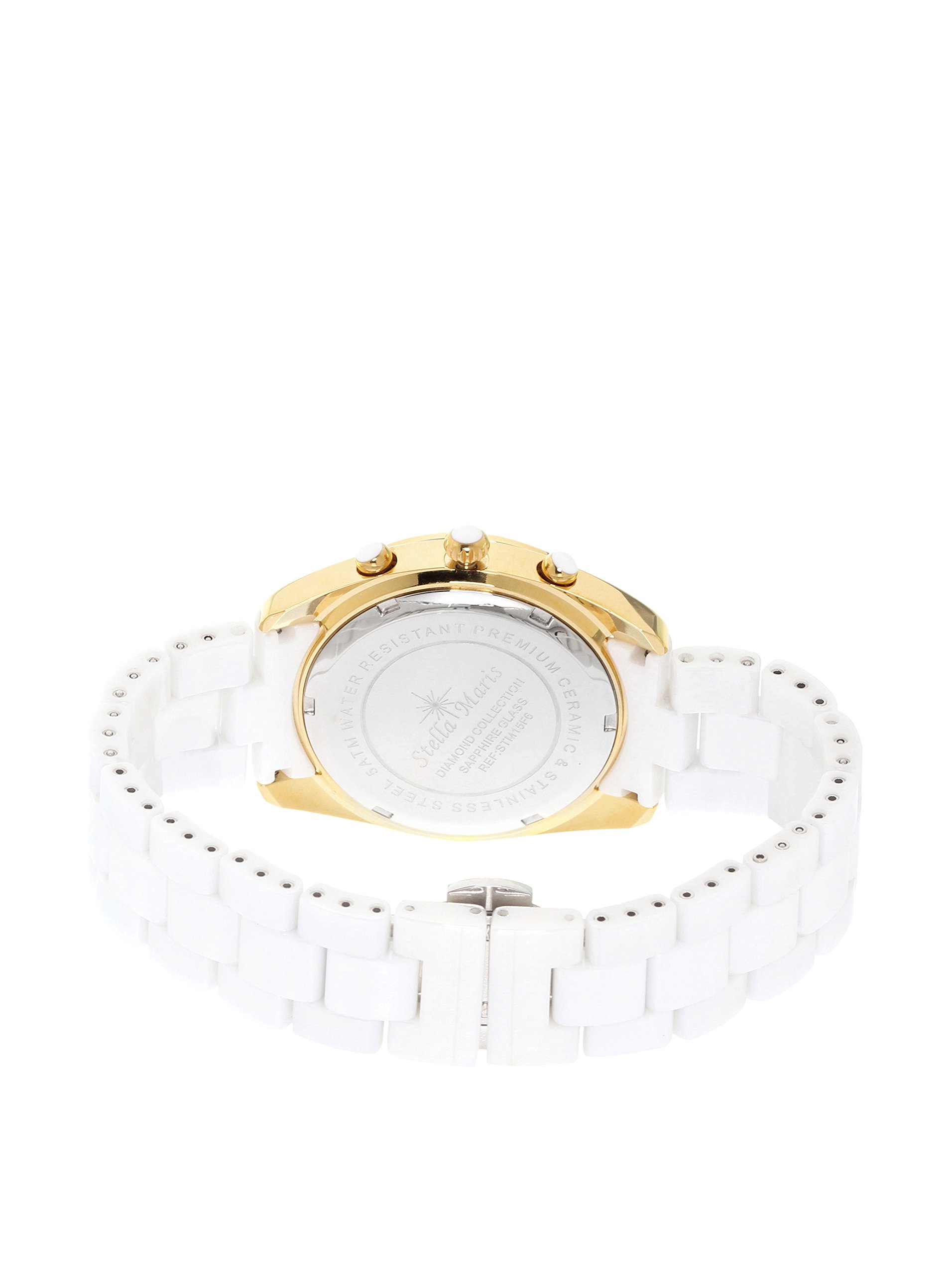 Stella Maris Damen-Armbanduhr Analog Quarz Premium Keramik Diamanten - STM15F6