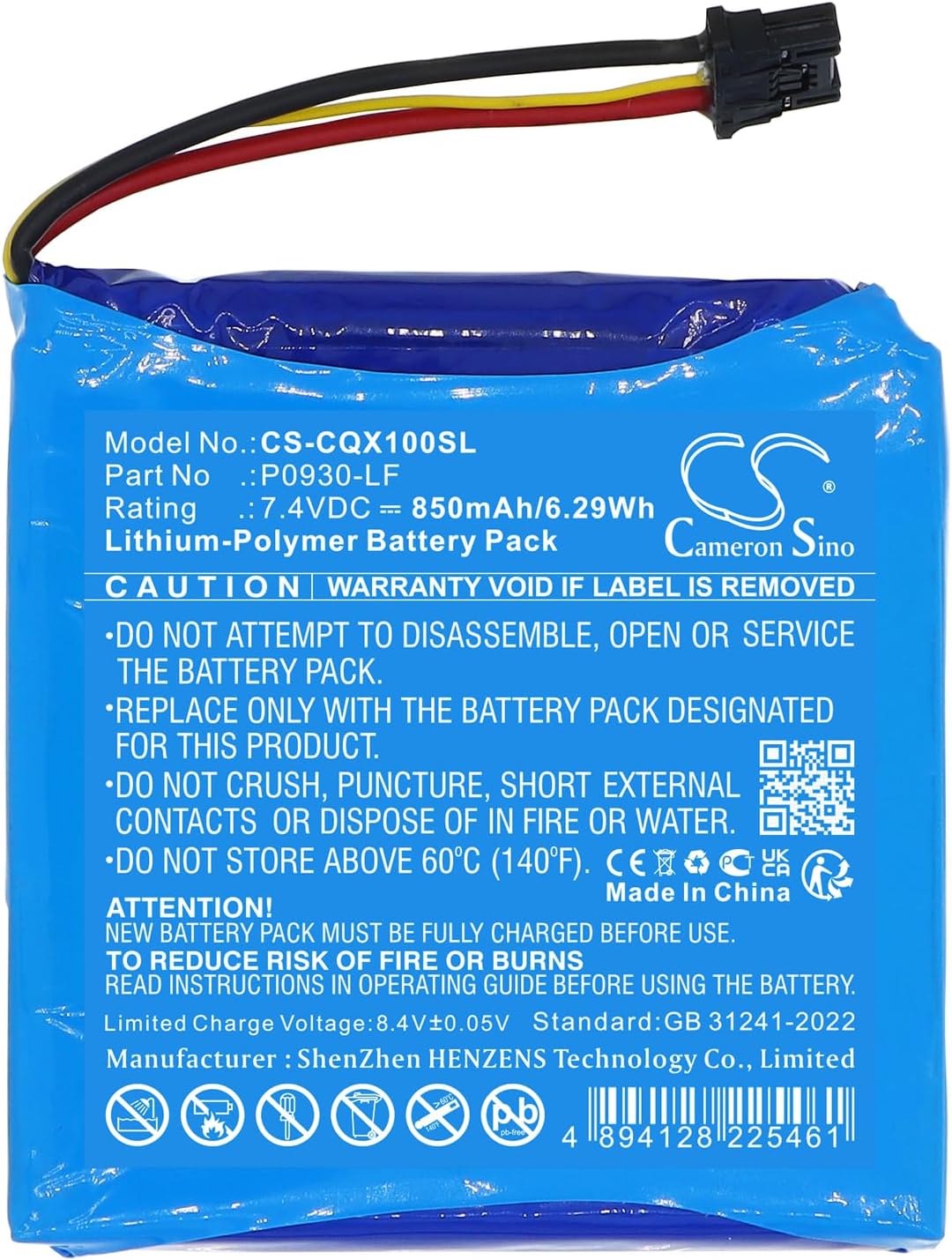 Battery for Canon Selphy QX10 PN: P0930-LF 850mAh
