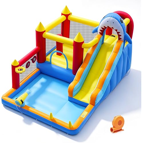 Bounce House, Inflatable Bouncer with Blower for Kids 3-10 | Inflatable Bounce House for Indoor Outdoor, Blow up Jumping Casle for Backyard, Party, Birthday, Park