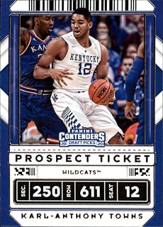 2020-21 Contenders Draft Picks Prospect Ticket Basketball #36 Karl-Anthony Towns Kentucky Wildcats Official NCAA Licensed Trading Card by Panini America