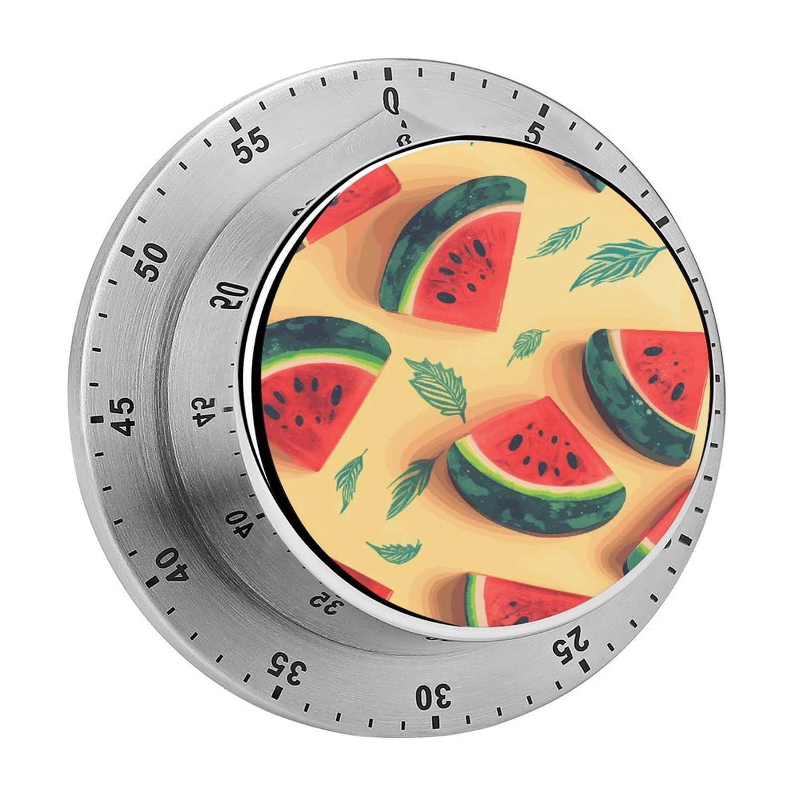 Temporizador de cocina mecánico de sandía ideal para repostería casera, fitness y tareas