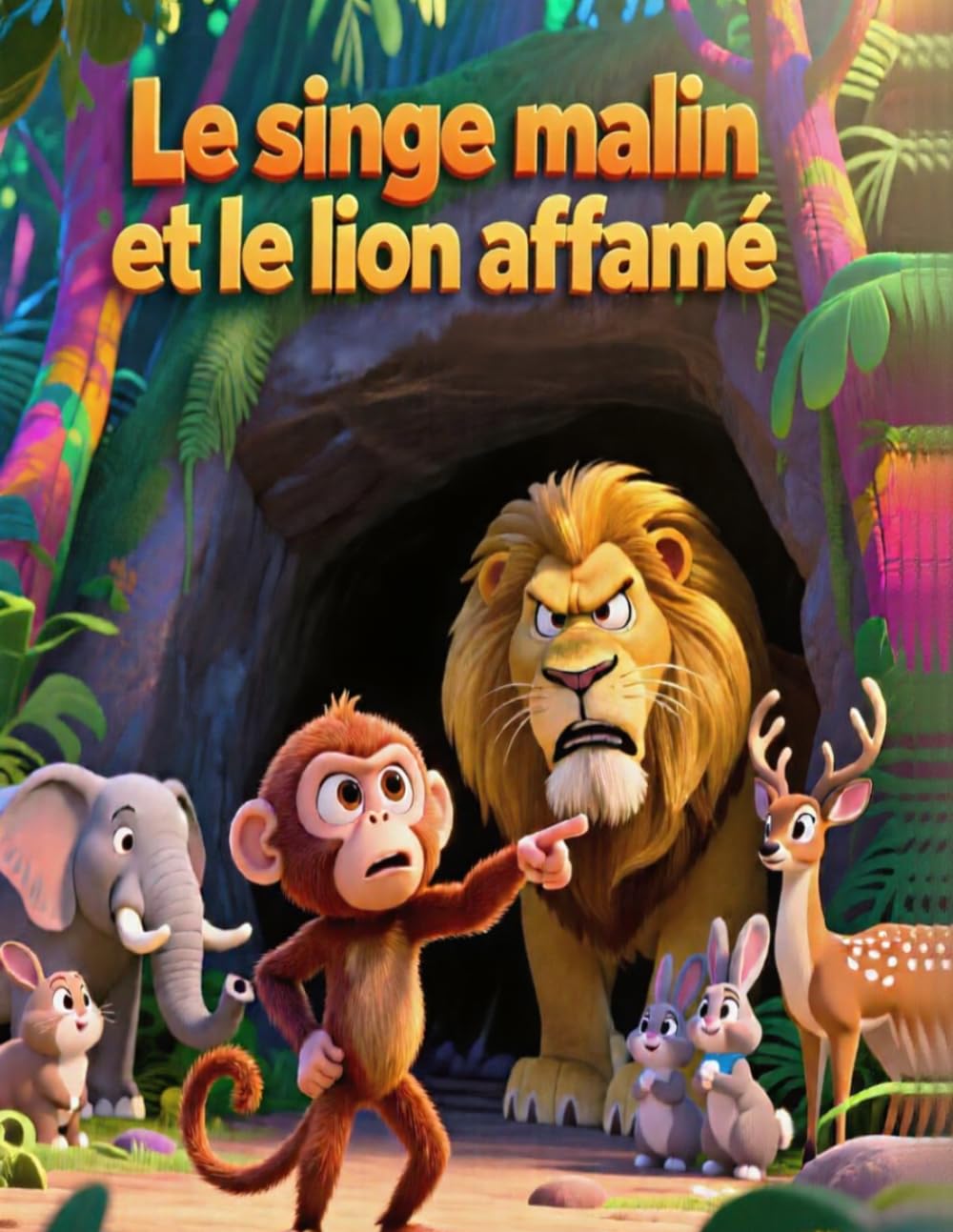 Le singe malin et le lion affamé