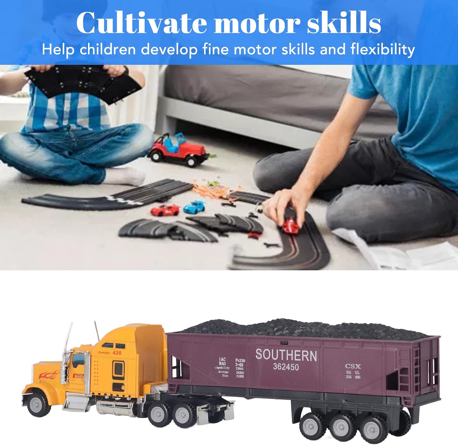 Keenso 1:65 Pull Back Truck, Alloy Transport Truck Model Educational Interactive Toy Model for Kids Children (Type 1) Animal Model Hand-me-Downs, Robots