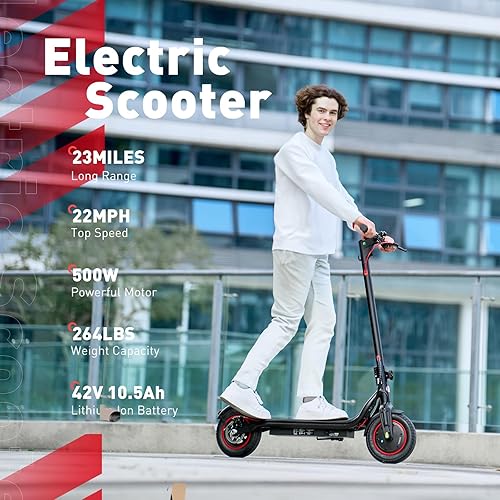 Miniatura 25 de iScooter Patinete eléctrico para adultos, motor eléctrico de 800 W, alcance de hasta 25 millas, velocidad máxima de 25 MPH, neumáticos todoterreno