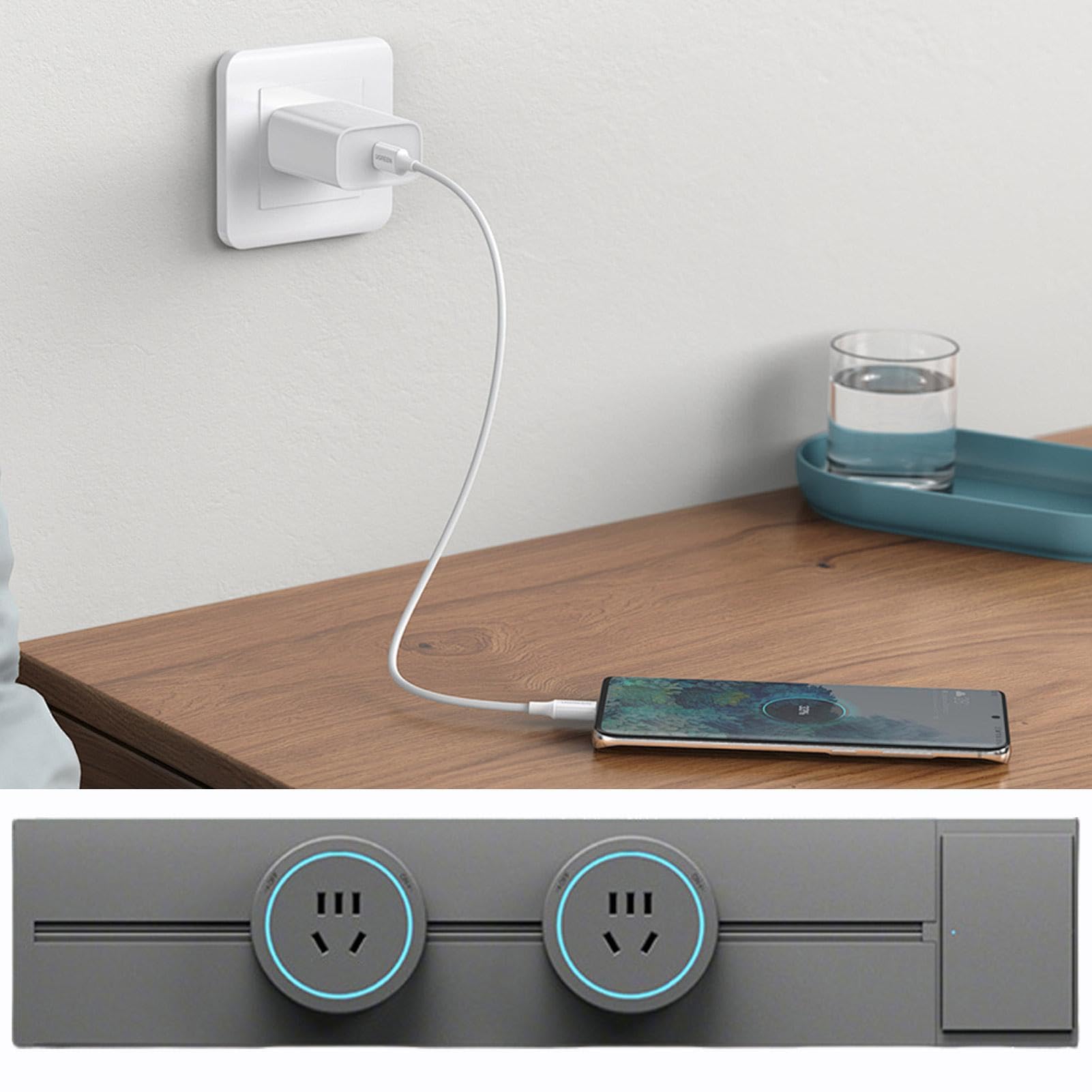 Adaptador Enchufe Extensible Adaptadores Móviles Y Desmontables | Adaptador Para Carril Eléctrico Para El Hogar, Hotel, Escuela, Apartamento, Residencia, La Oficina, Estudio, El Salón Y