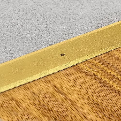 Miniatura 2 de Mini carpeta de umbralcostura de 1.75 pulgadas con acabado martillado (3 pies, oro satinado)