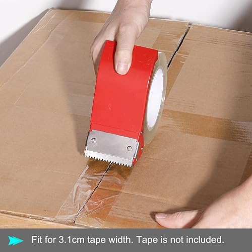 Miniatura 5 de PATIKIL Dispensador de cinta de embalaje de 2.5 pulgadas, paquete de 2 cintas pesadas industriales, soporte para cortador, sellador de cajas