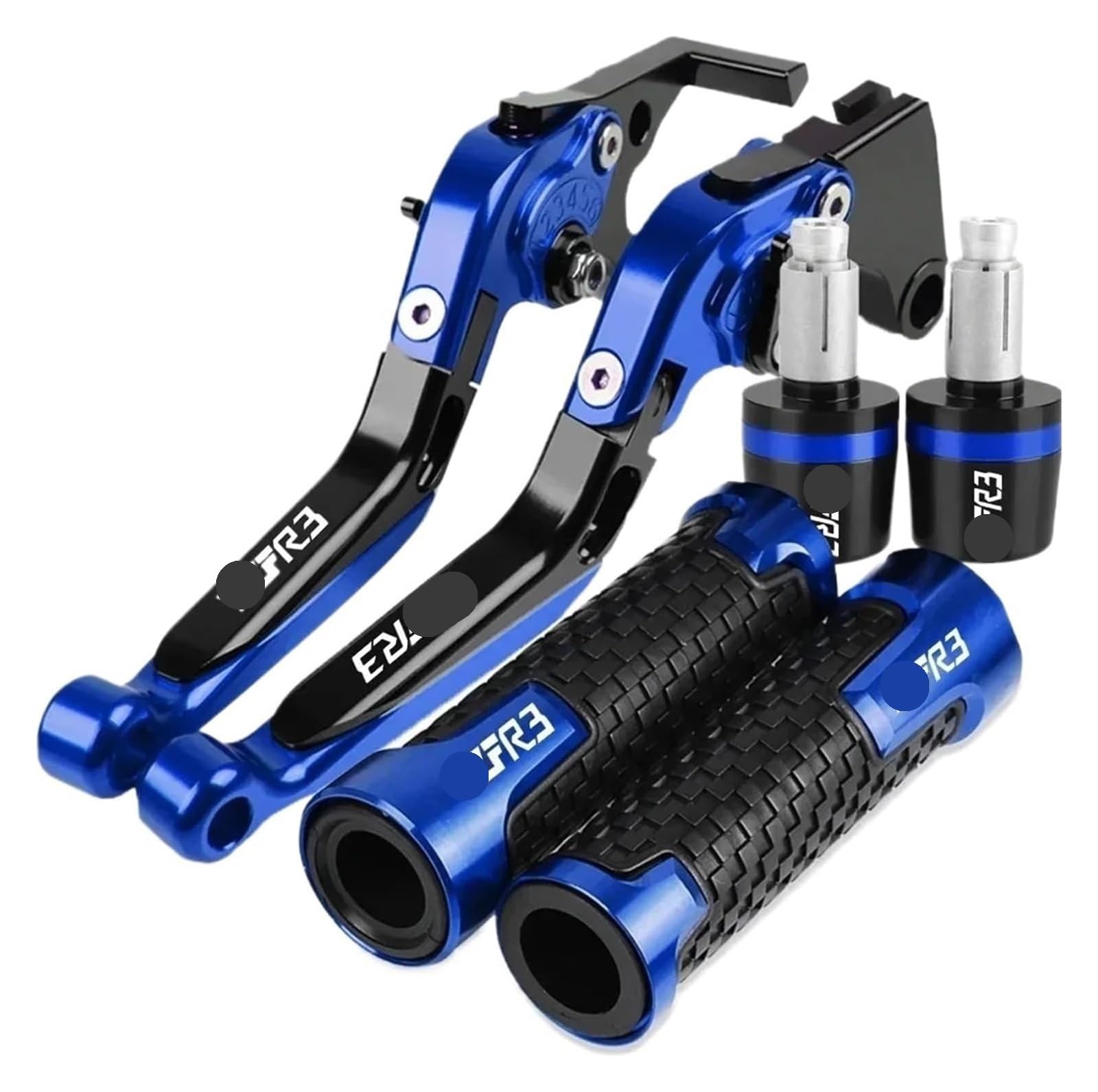 Asdghjf 2 For Yamaha Yzf-R3 015-02 Motorcycle Adjustable Brake Clutch Levers Handle Handlebar Grips Ends