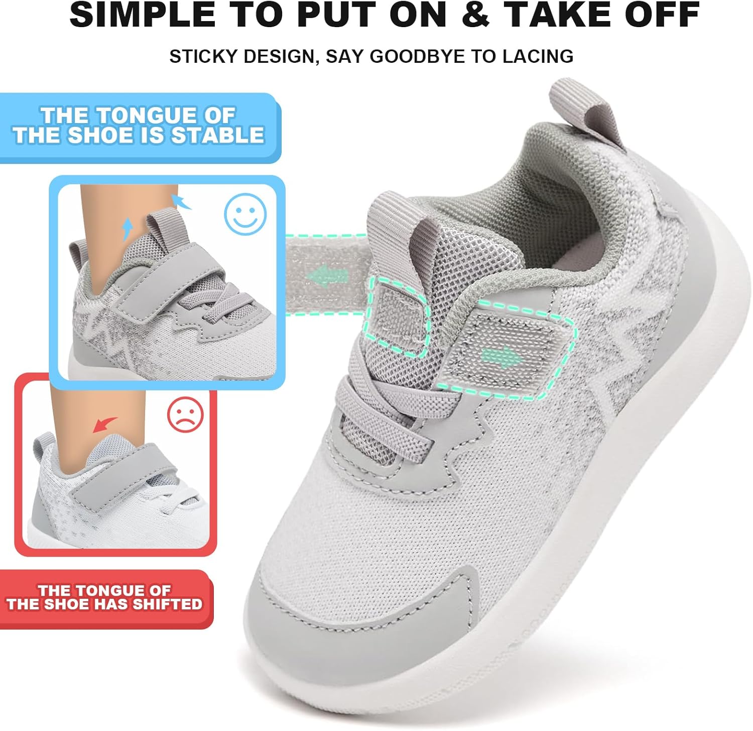 MORENDL Wide Toddler Shoes Baby Walking Shoes Boys & Girls Barefoot Sneakers Zero Drop Comfort Tennis Running Outdoor Activities - Image 6