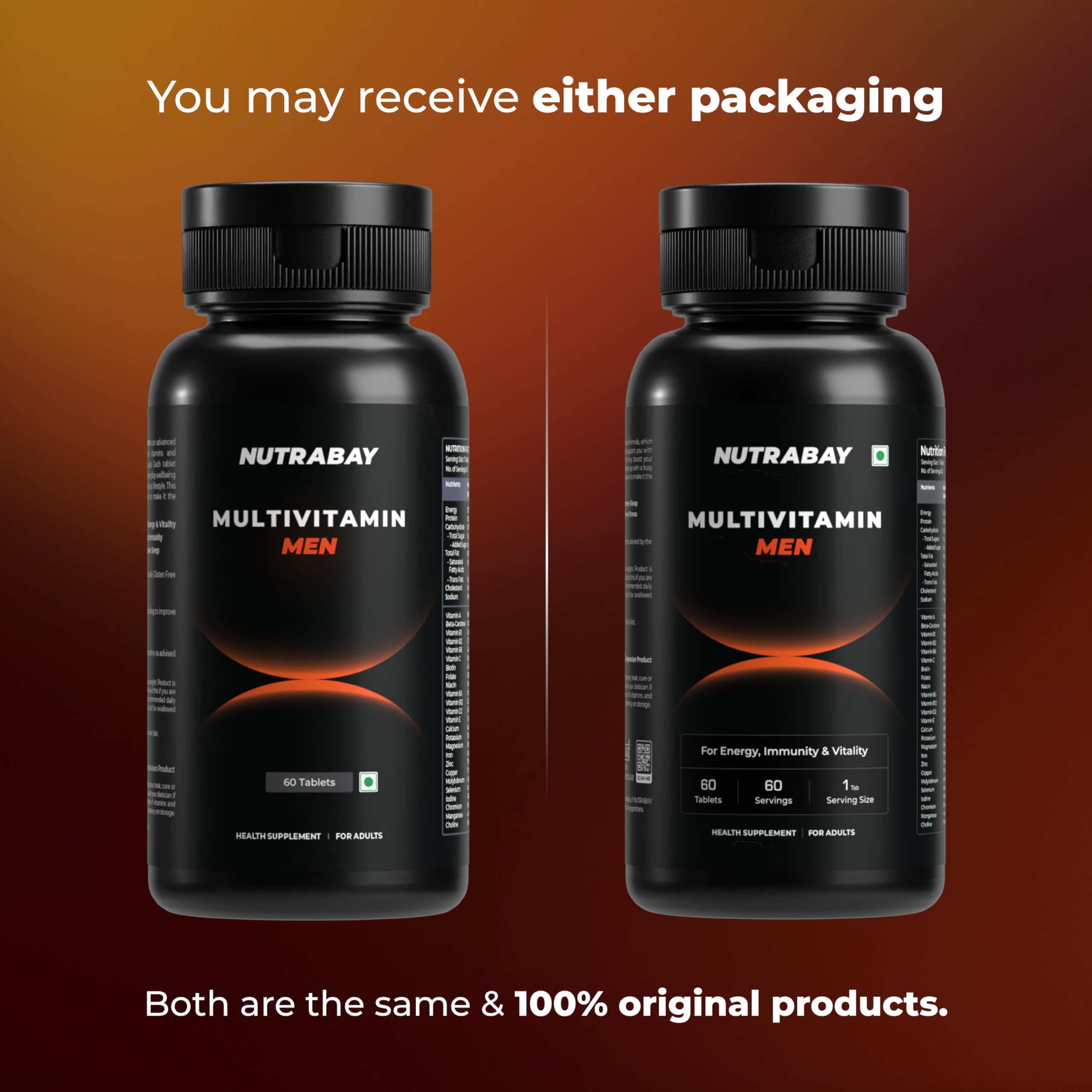 Nutrabay Active Multivitamin for Men with Zinc, Magnesium, Vitamin B,C,A,E – Enhances Energy, Immunity & Better Sleep– 60 Veg Capsules — Amazon image 2