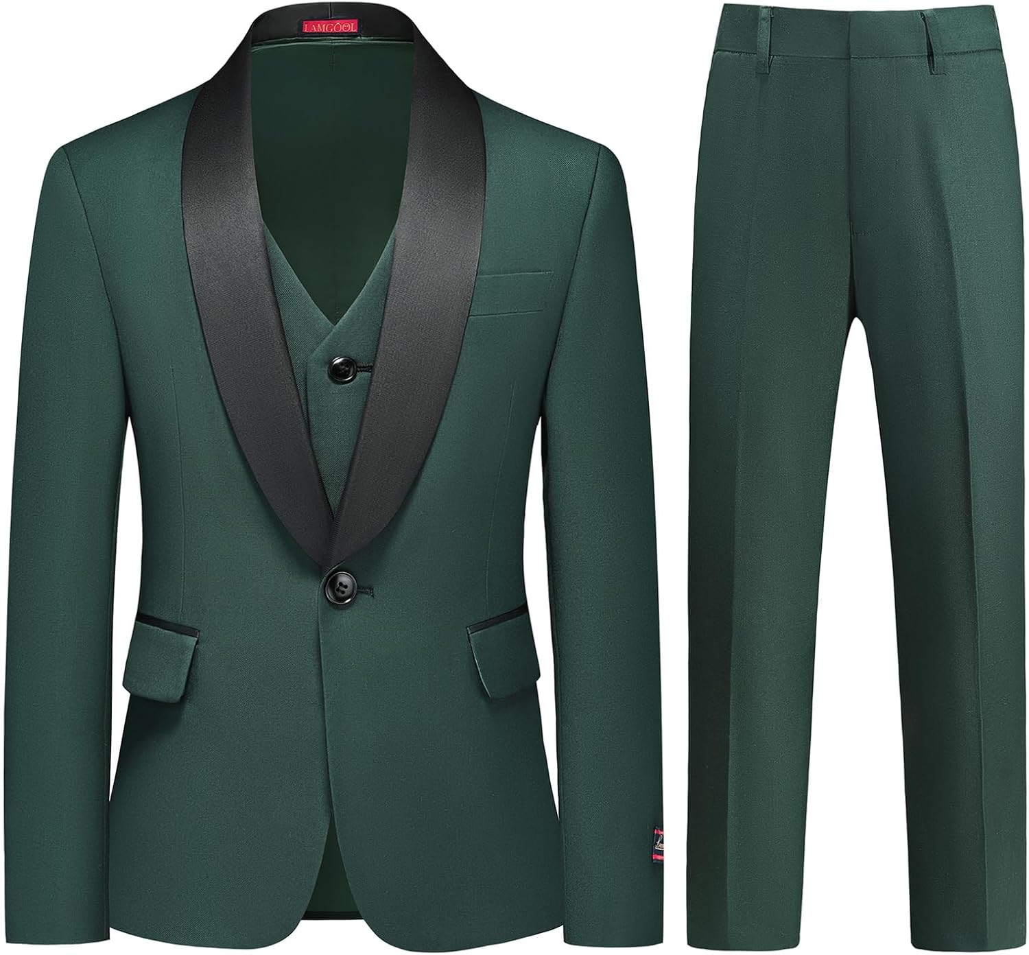 Boy Suits 3 Piece Slim Fit Formal Suit Set with Tuxedo Jacket Vest Pants for Kids Wedding Ring Bearer Party