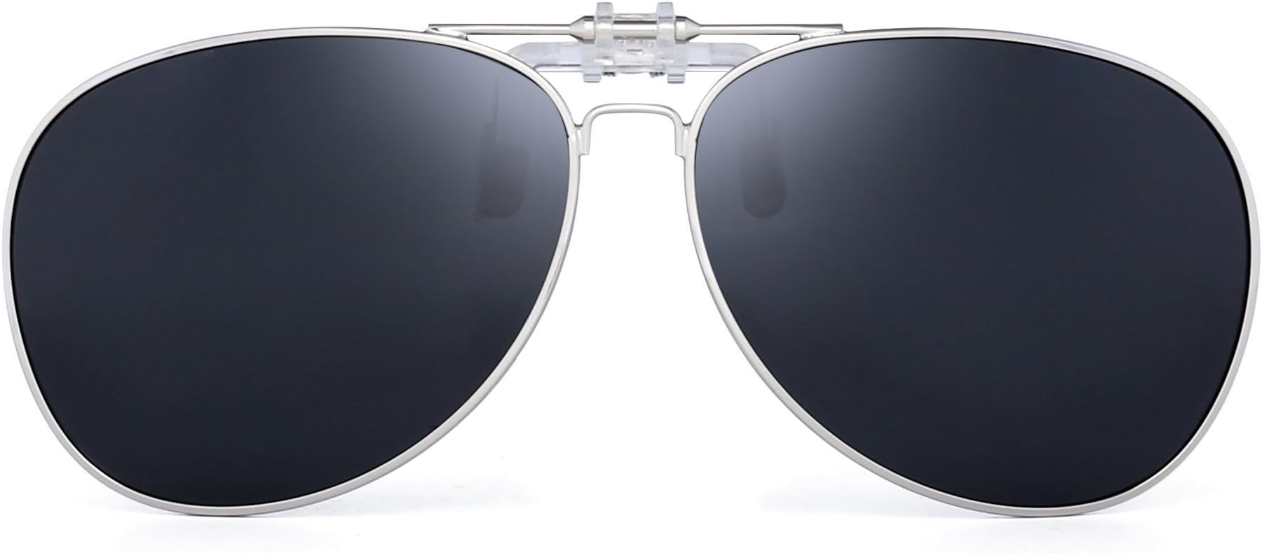 Retro Clip on Aviator Sunglasses Polarized Flip up Lenses Driving Eyeglasses Men