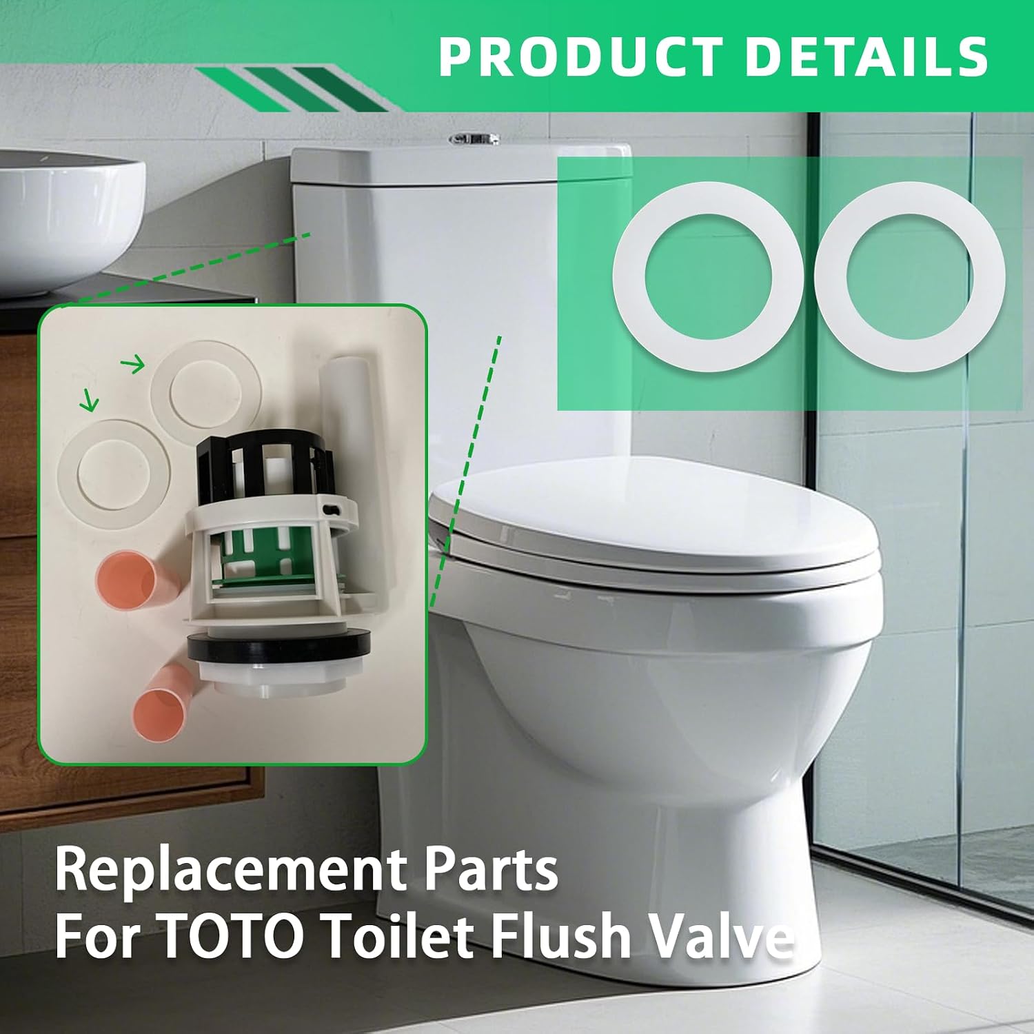 for TOTO Flush Valve THU440-A, THU451.10A-A, THU826-A, THU407 Silicone Seal | Silicone Seal Replacement, Toilet Flush Valve Replacement and Repair Parts