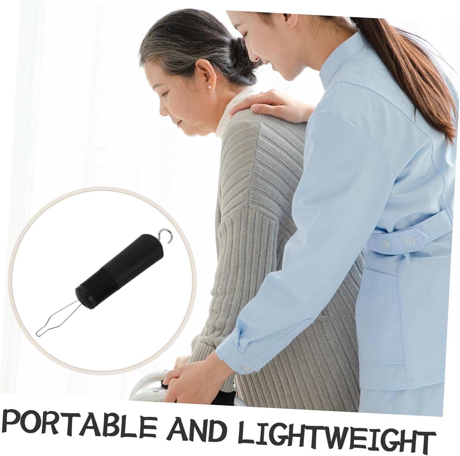 Button Hook to Promote Dignity Zipper Pull Dressing Aid Tool and Elderly for, Portable Plastic and Metal Button Fastening Tool Handicapped Home Use