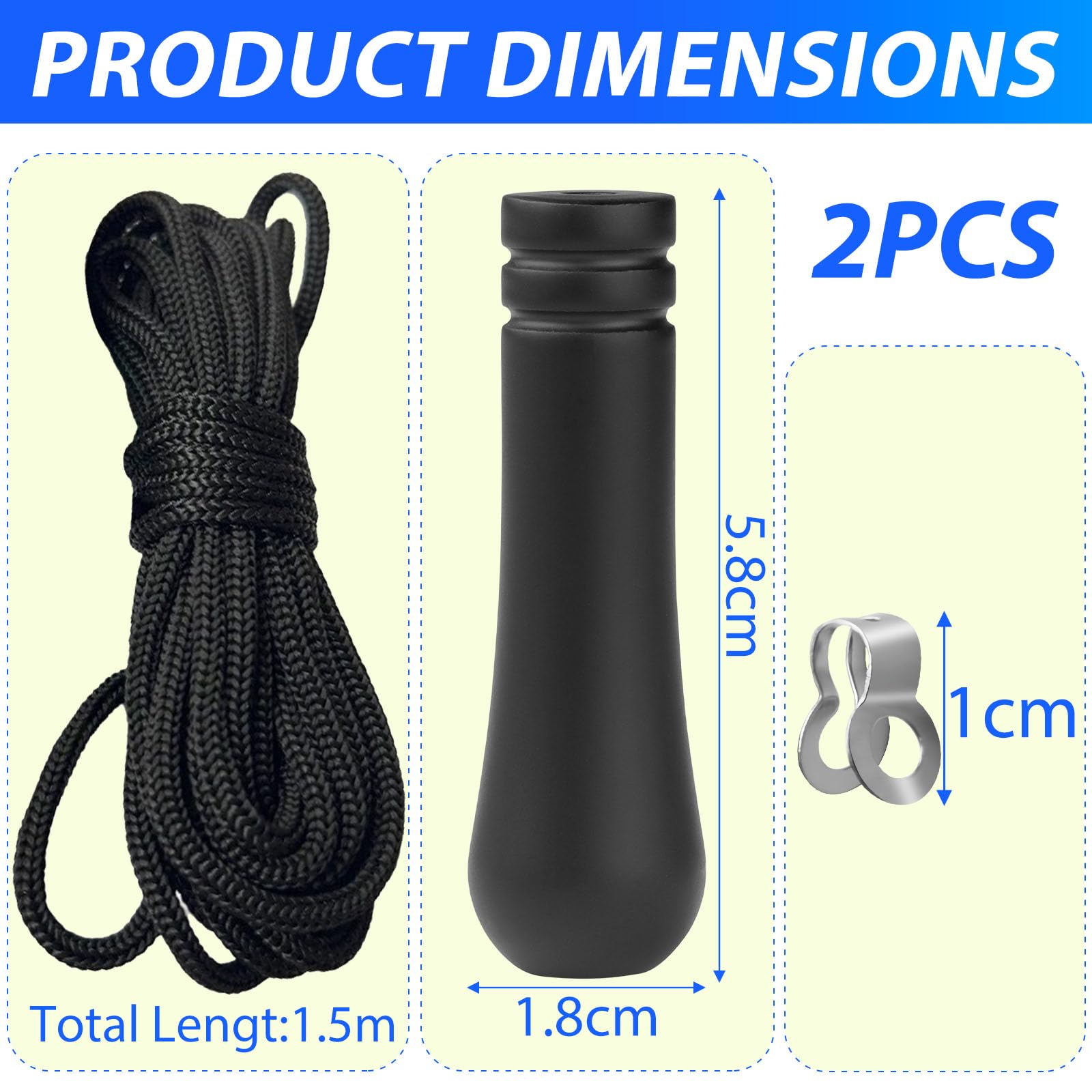 2 Pieces Bathroom Light Pull Cord Handle Chrome with 150cm Cord Connector Light Pull Chain Extension Replacement Weighted Cord Pull Ends for Bathroom Toilet Light Ceiling Light Fan Switch - Image 2