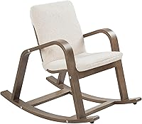 Vista 14 de ECR4Kids Mecedora Bentwood con cojín, muebles para niños, nogal oscuro