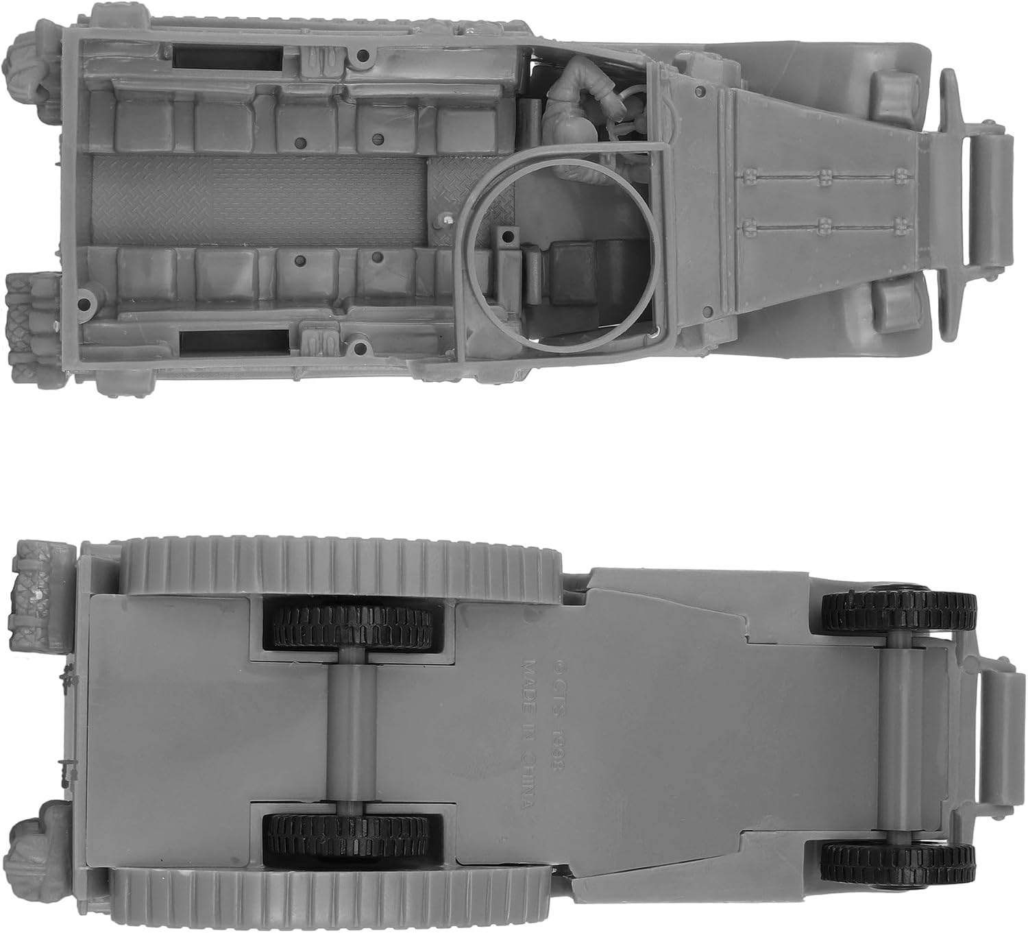 BMC CTS WW2 US M3 Halftrack - 4pc Gray Plastic Army Men Armored Vehicle