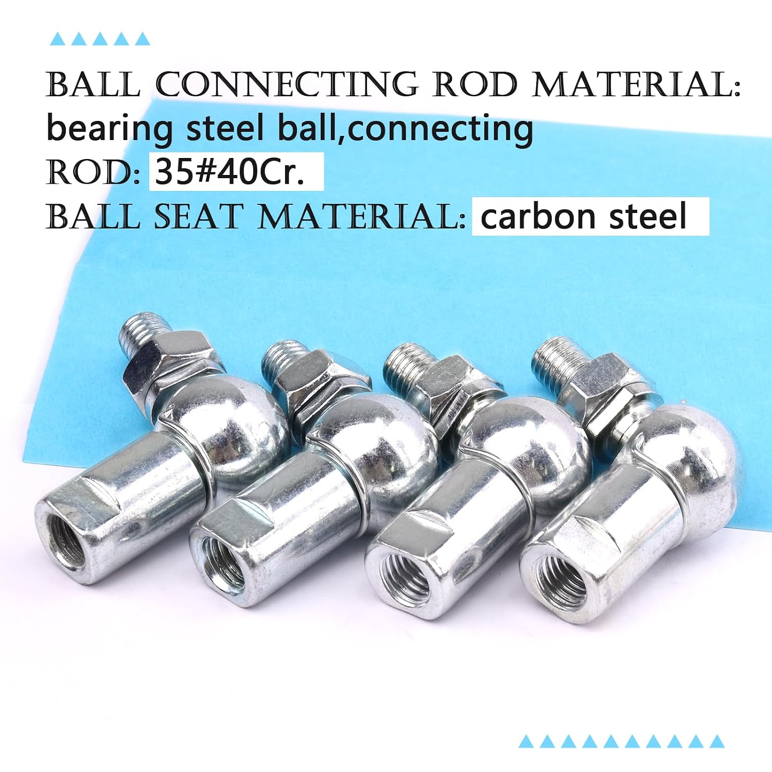 ATOPLEE Ball Head Joint Rod End Bearing with Stud,4Pcs CS13 M8 x 1.25 L Shape Ball Socket Threaded Rod End Bearing