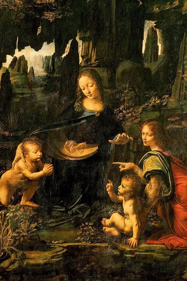 Leonardo Da Vinci Virgin of the Rocks 1483 Madonna Religious Painting Cool Wall Art Print Poster 24x36 by Poster Foundry - Used condition - US$19.42