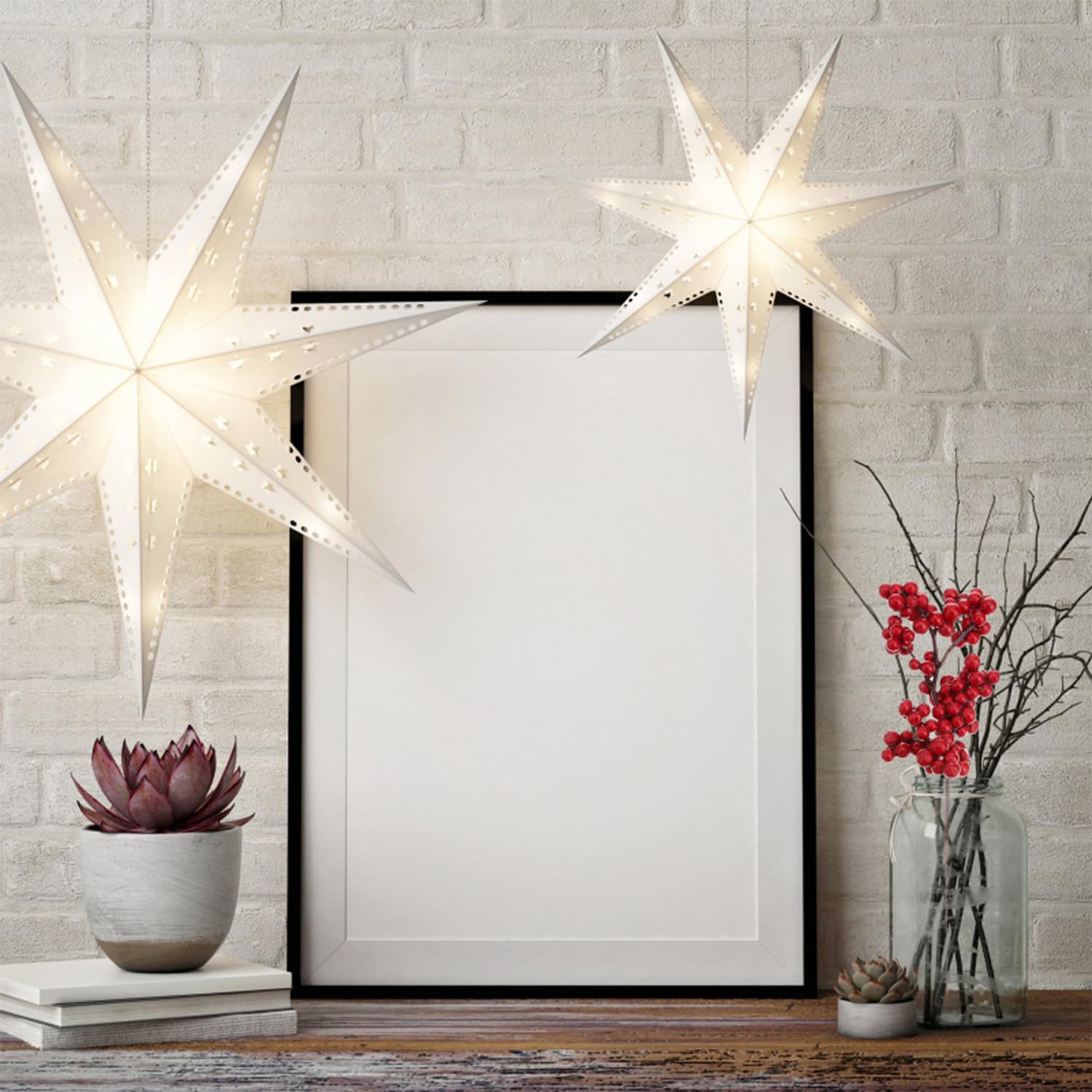 Baies De Houx Artificielles Givrées - 40 Têtes Sur 20 Tiges - Diamètre 12 Mm, Tige 13 Cm - Déco Mariage, Noël