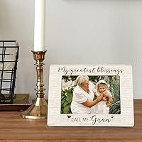 Vista 5 de Marco de fotos para abuela, regalos para abuela, marco de fotos de madera My Greatest Blessings Call Me Grand, 4 x 6 pulgadas