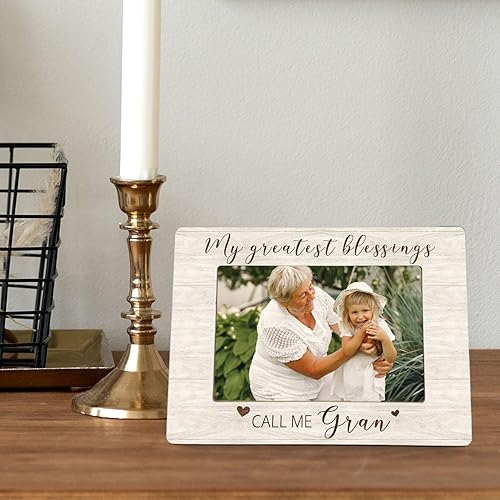Miniatura 5 de Marco de fotos para abuela, regalos para abuela, marco de fotos de madera My Greatest Blessings Call Me Grand, 4 x 6 pulgadas