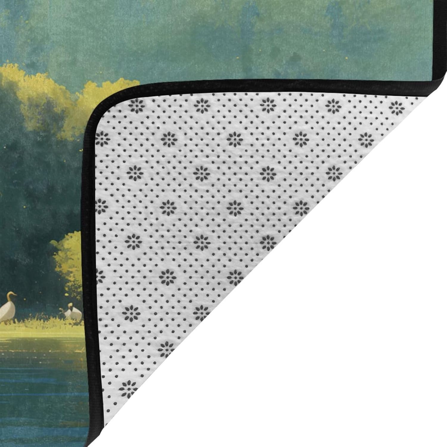 Riverside Mallard Printed Anti-Slip Floor mat Carpet Rug 36"x24" for Living Room Office Coffee Table Bed Balcony