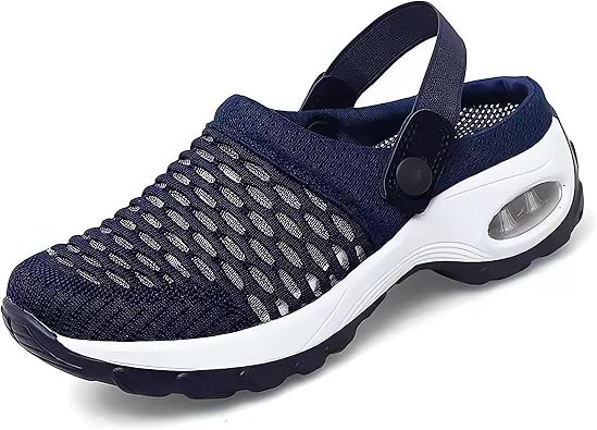 Air Cushion Orthopedic Slip on Shoes - 2023 New Air Cushion Slip-on Walking Shoes Orthopedic Diabetic Walking Shoes for Women Wide Width, Orthopedic Stretch Sandals Slippers for Women Arch Support