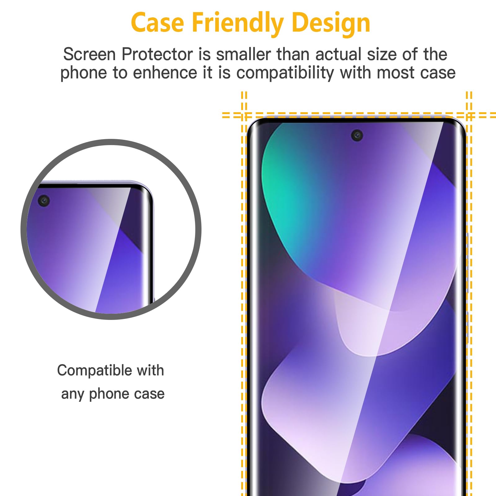 WFTE [Lot de 2 Verre Trempé pour Xiaomi Redmi Note 15 5G/4G, 3D Couverture Complète Film de Protection D'écran avec Haute Transparence à 99%, Anti-trace Protecteur avec Dureté 9H Glass (Noir)