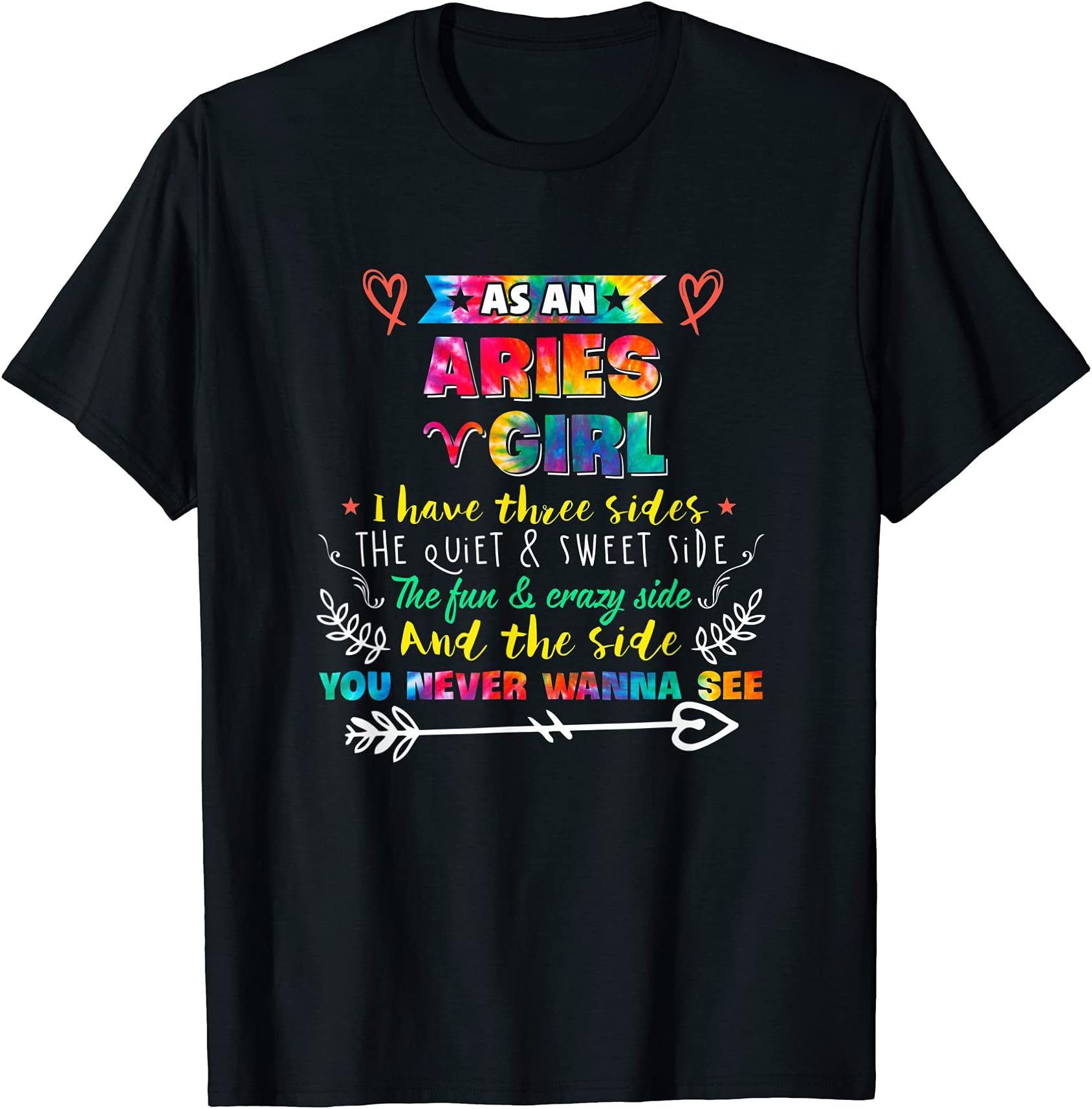 As An Aries Girl Birthday Astrology Zodiac Sign Aries Lover T-Shirt