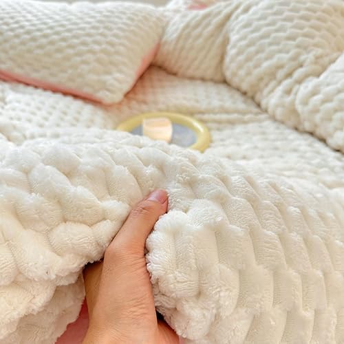 Miniatura 5 de Juego de funda de edredón de plumón de fibra texturizada, juego de funda de edredón de 3 piezas, juego de funda de edredón largo de plumón, juego de