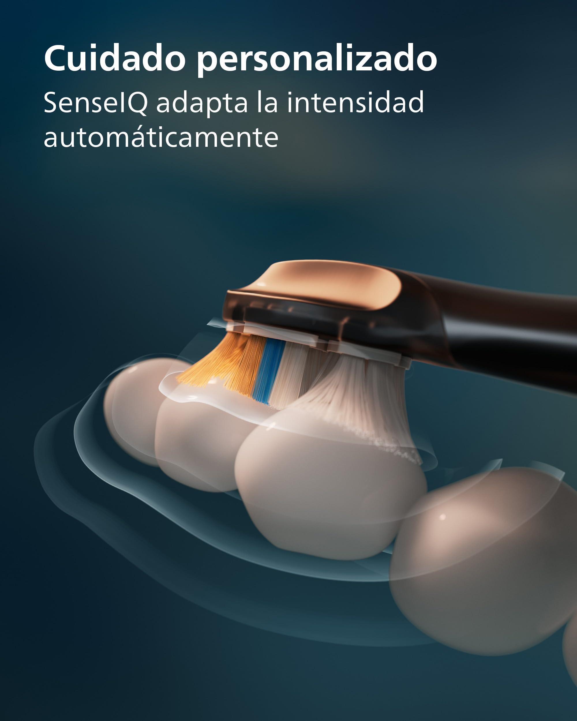 Philips Sonicare Next-Generation DiamondClean 9900 Prestige Cepillo de dientes eléctrico - con SenseIQ, Smart Coverage Feedback, Smart Pressure Feedback y 24 ajustes, negro cuarzo, HX9813/92
