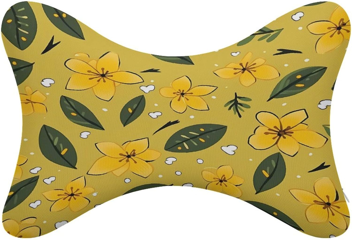 Leaves Flower 2 Pack Car Neck Pillow Car Headrest Soft Car Pillow for Most Cars