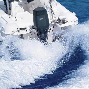 Oceansouth Custom Full and Vented Cover Combo for Suzuki Outboard Engine (DF200-DF250 V6 3.6L (from 2003 up to 2024), Leg Length:25)
