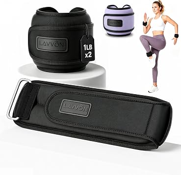 Ankle Wrist Weights for Women & Men One Pair of 1Lb/2Lb Small Size Arm Leg Weight Set with Adjustable Straps for Walking Pilates Exercise Workout Gym Aerobics & Home Fitness,Running,Physical Therapy