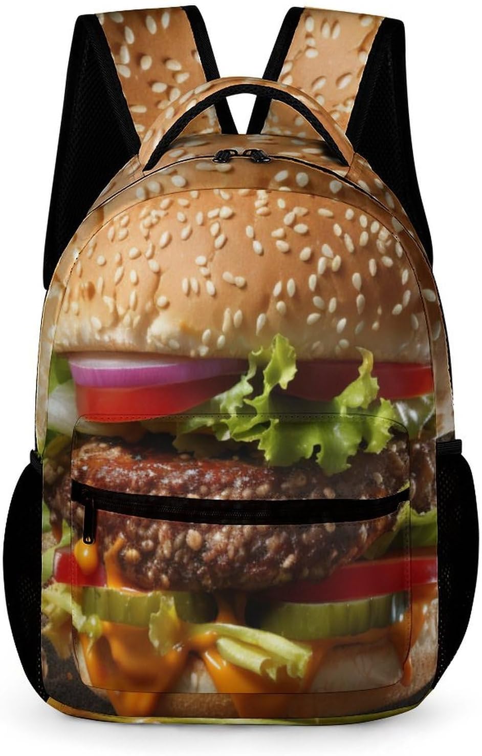 Hamburger Backpack Cheeseburger Backpack Funny Cartoon Burger Backpacks Multifunctional Laptop Travel Daypack Backpacks