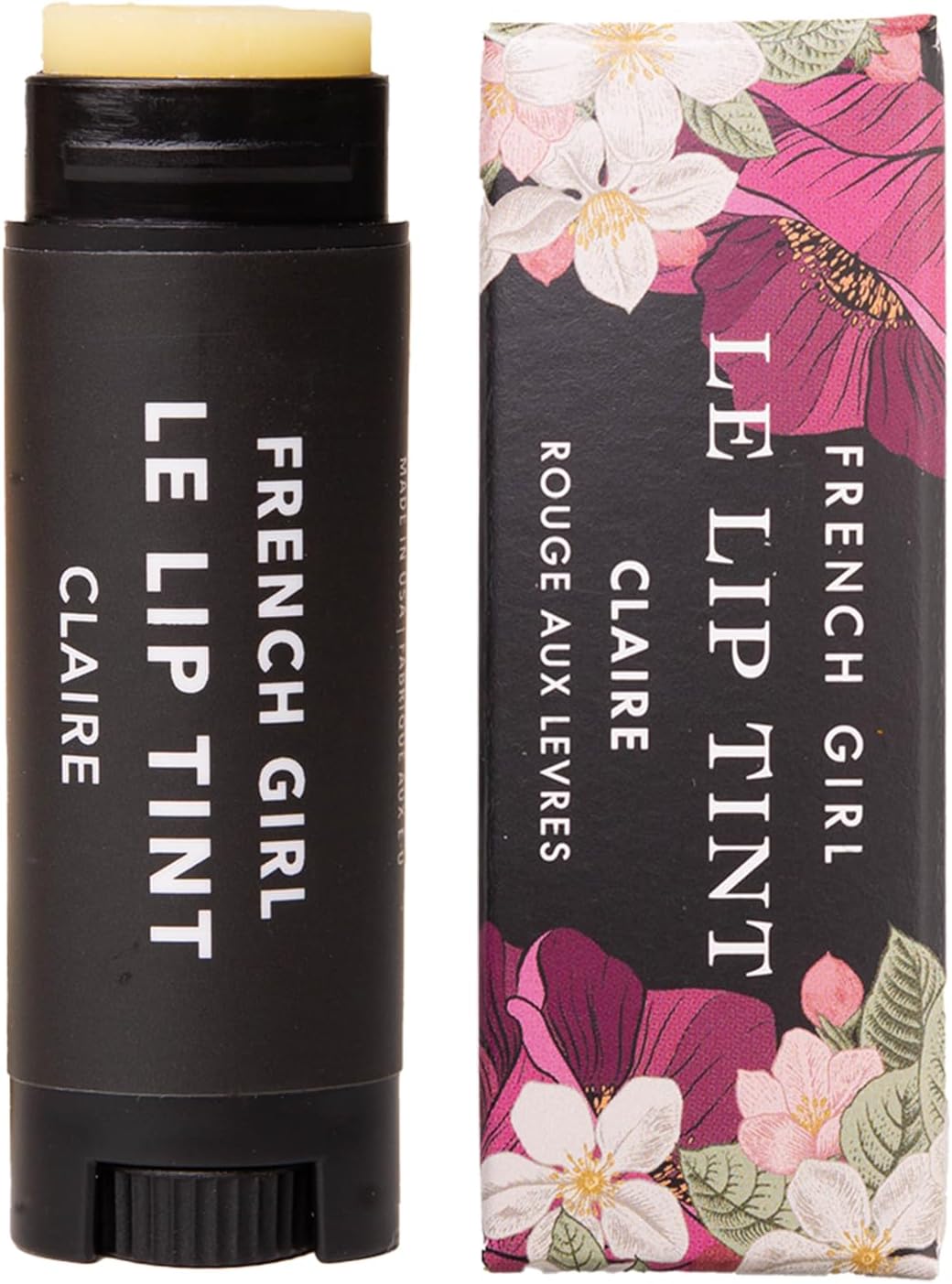 French Girl Le Lip Tint – Moisturizing & Hydrating Lip Balm for Sheer, Buildable Coverage & Shine, Clean Formula, Organic Ingredients, Vegan & Cruelty-Free – Claire