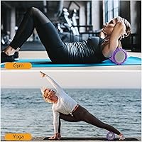 Vista 7 de Juego de rodillos de espuma 5 en 1 para masaje muscular de tejido profundo, rodillo de ejercicio de fitness de punto de activación, pelota