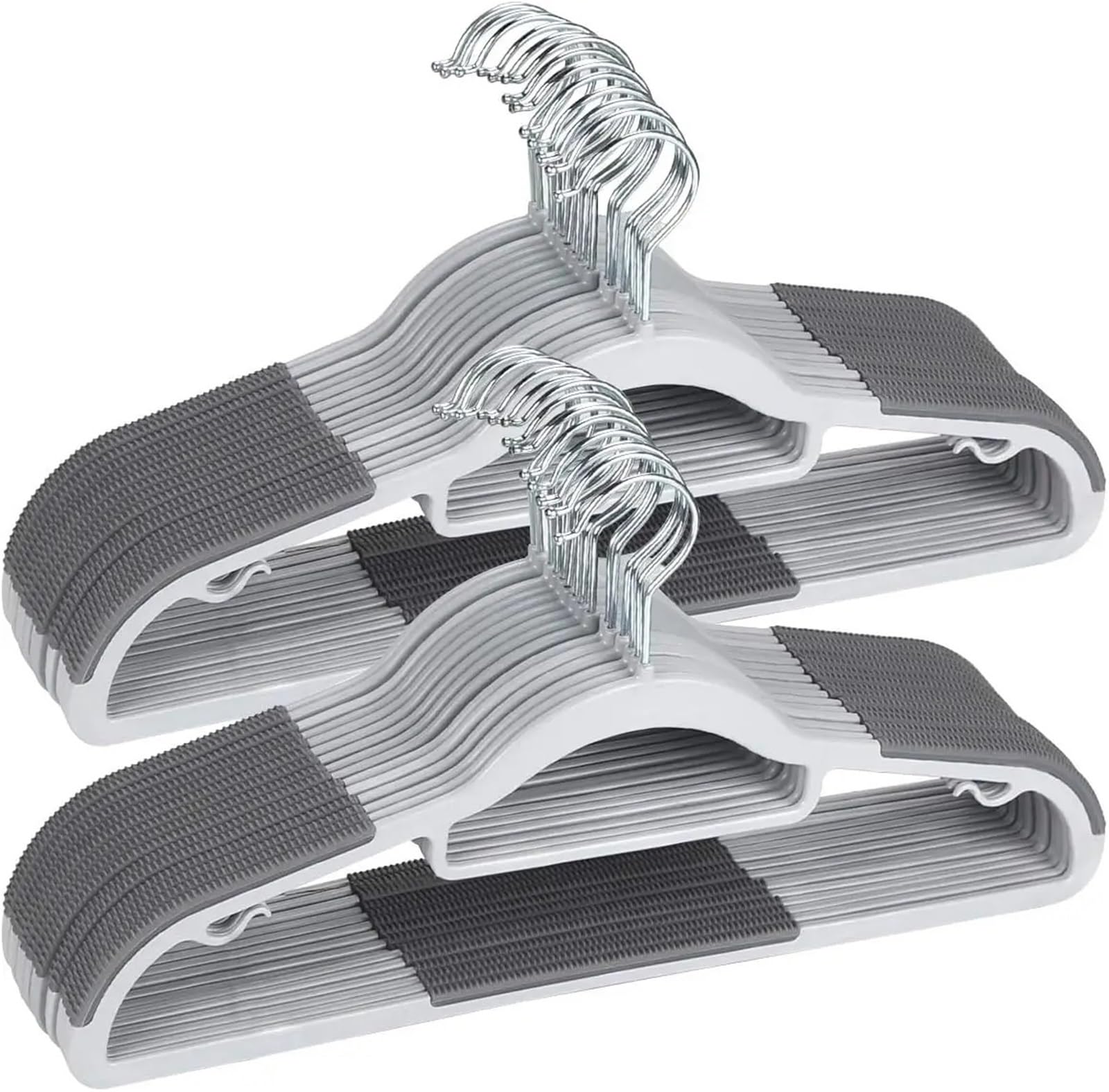 Kleiderbügel 10-teiliges Set robuster Trocken- und Nassbügel | Mit Anti-Rutsch-Pads, platzsparend, dicker, ultraleichter Organizer(30pcs)