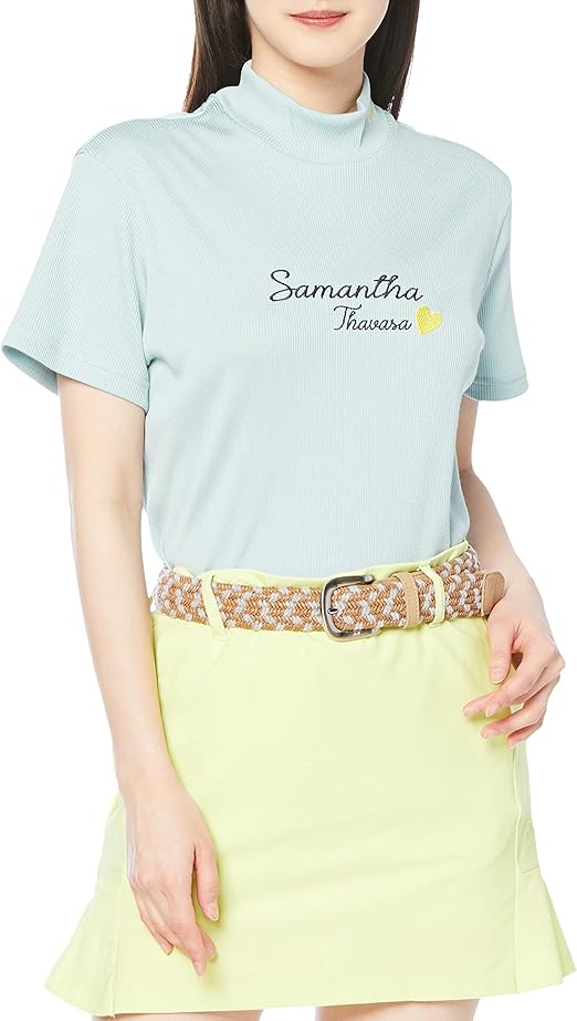 Samantha Thavasa No.7 レディースシャツ 40 ストレッチバイカラーポロシャツ(36(S) グレー): Samantha