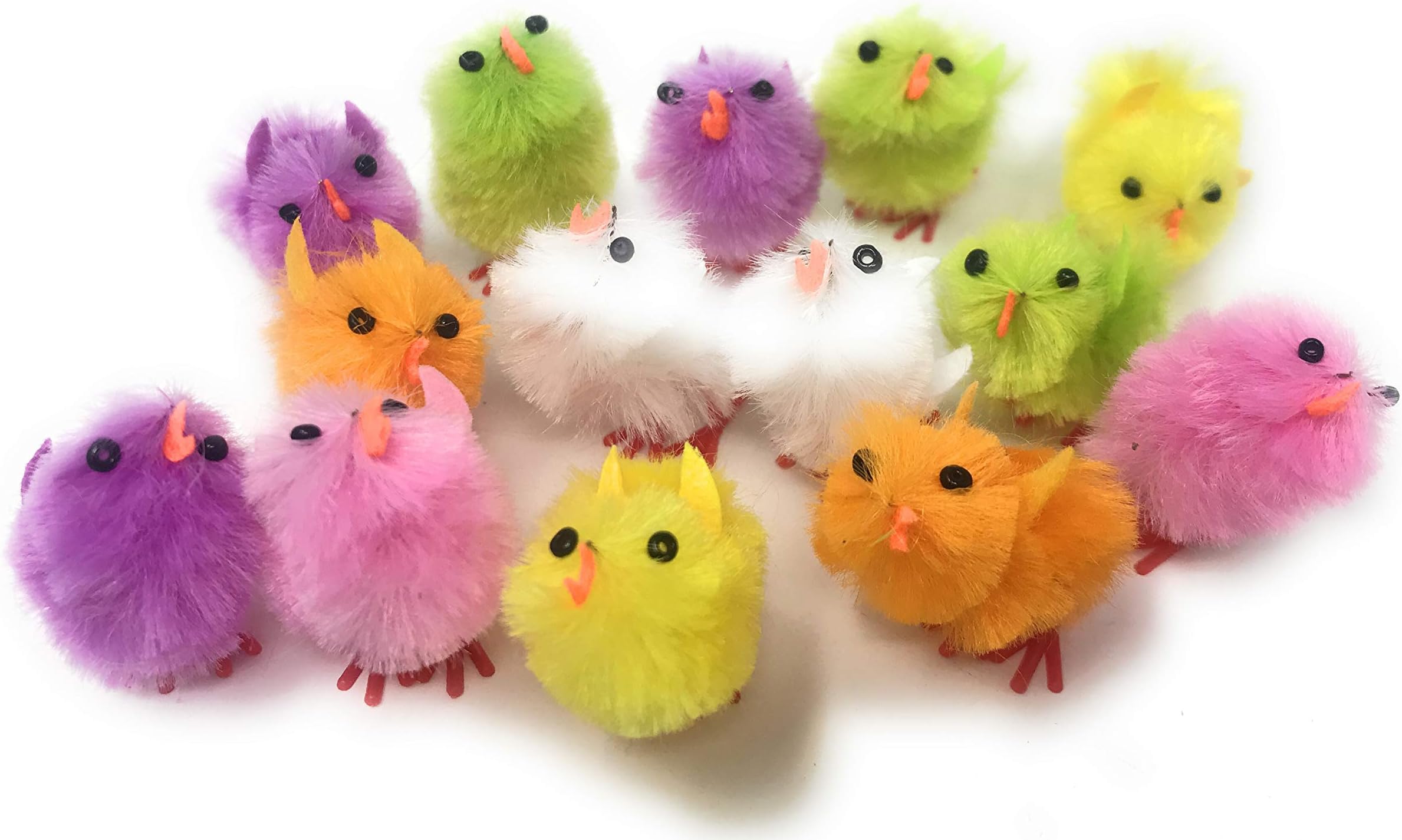 Funiverse Bulk 72 Pack Chenille Chick Baby Shower or Easter Decoration Assortment
