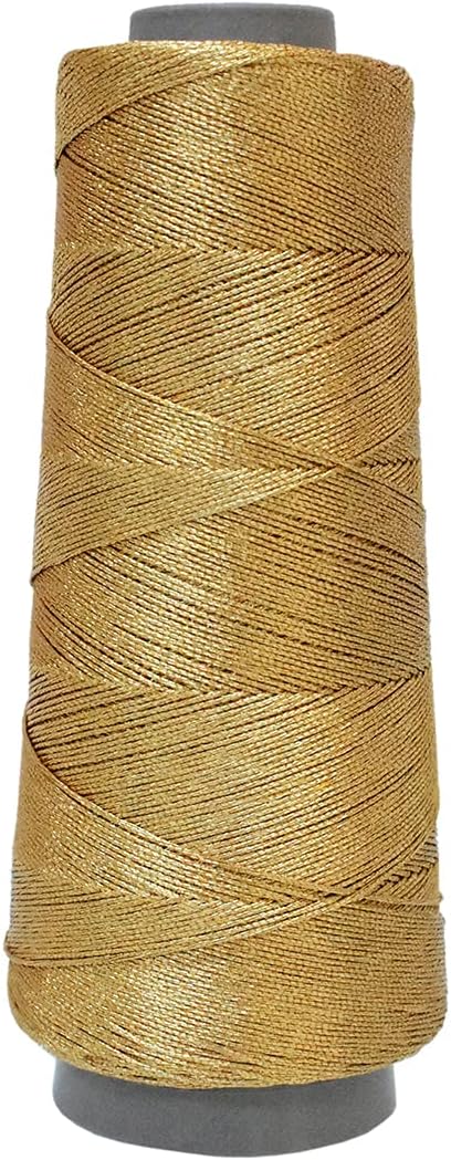 0.5 MM Thick Metallic Zari threads for Jewellery Making, Bracelet Making, Zari thread for Aari Work, Embroidery work, Dori/Rope/Dhaga, Safe to use in Machine (274 Meters/Gold Color.)