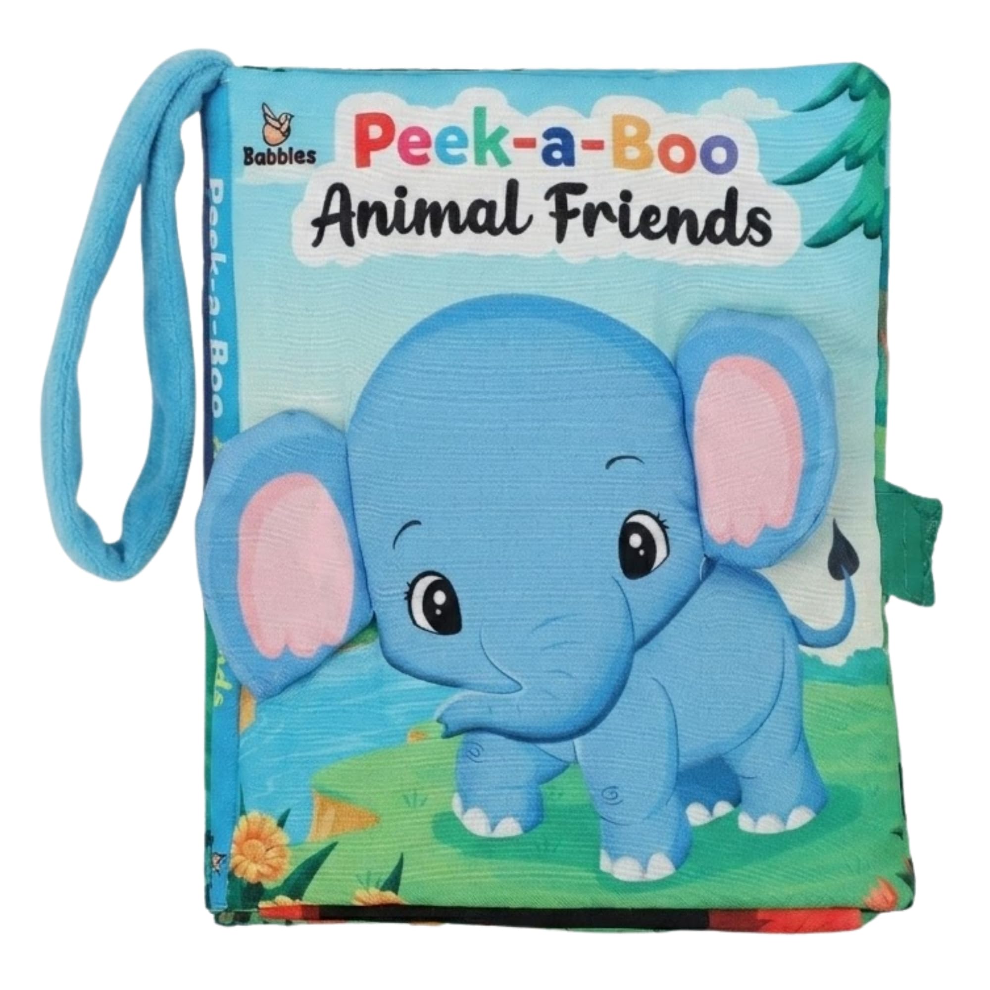 Babbles Peek-A-Boo Animal Baby Book, Soft Cloth Book for Infants & Toddlers with Crinkle Pages, Flaps & Textures, Sensory Play Toy, Gift for Baby Ages 6 Months and Up-image-27