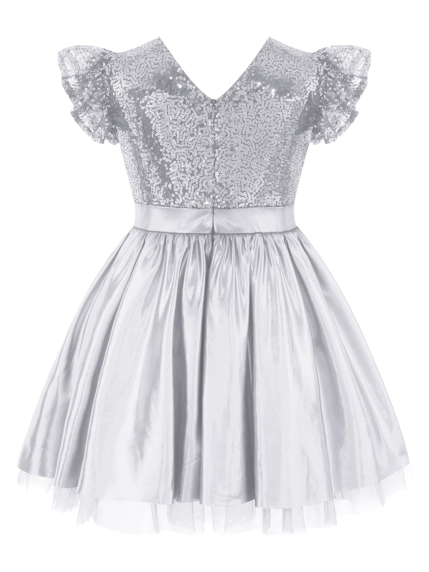 Kinder Satin A Linie Schwungkleid Schauwettbewerbskostüm Abendkleid
