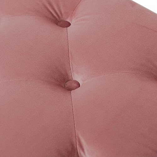 Miniatura 30 de DUHOME Banco otomano tapizado con botones, banco tapizado para dormitorio, reposapiés, banco de acento para entrada, comedor, sala de estar, Negro