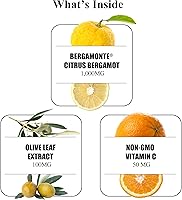 Vista 4 de Durable Heart – Bergamonte Citrus Bergamot 1,000 mg + Olive Leaf Extract + Vitamin C - Heart Health Supplement for Healthy Cholesterol - Doctor